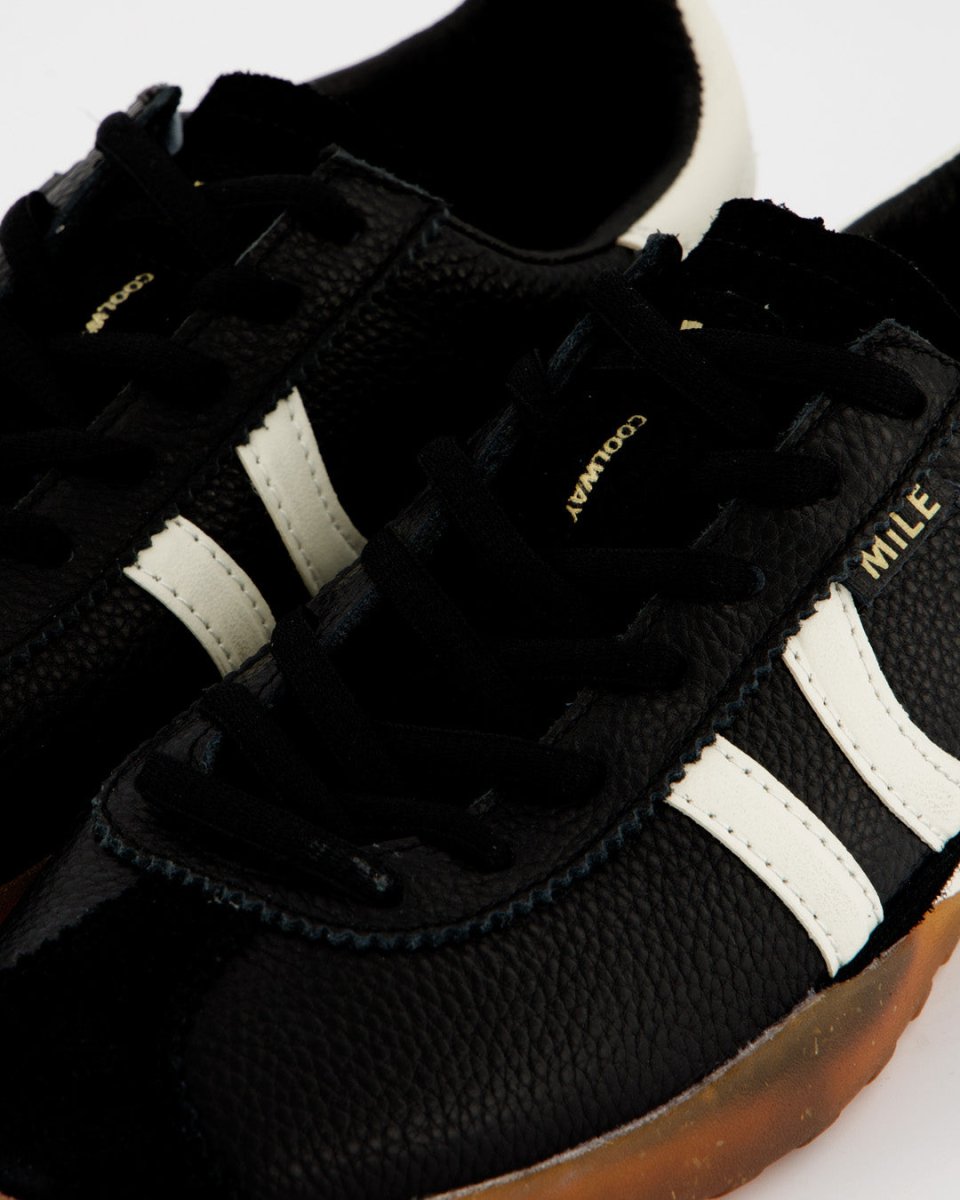 Mile Black Leather