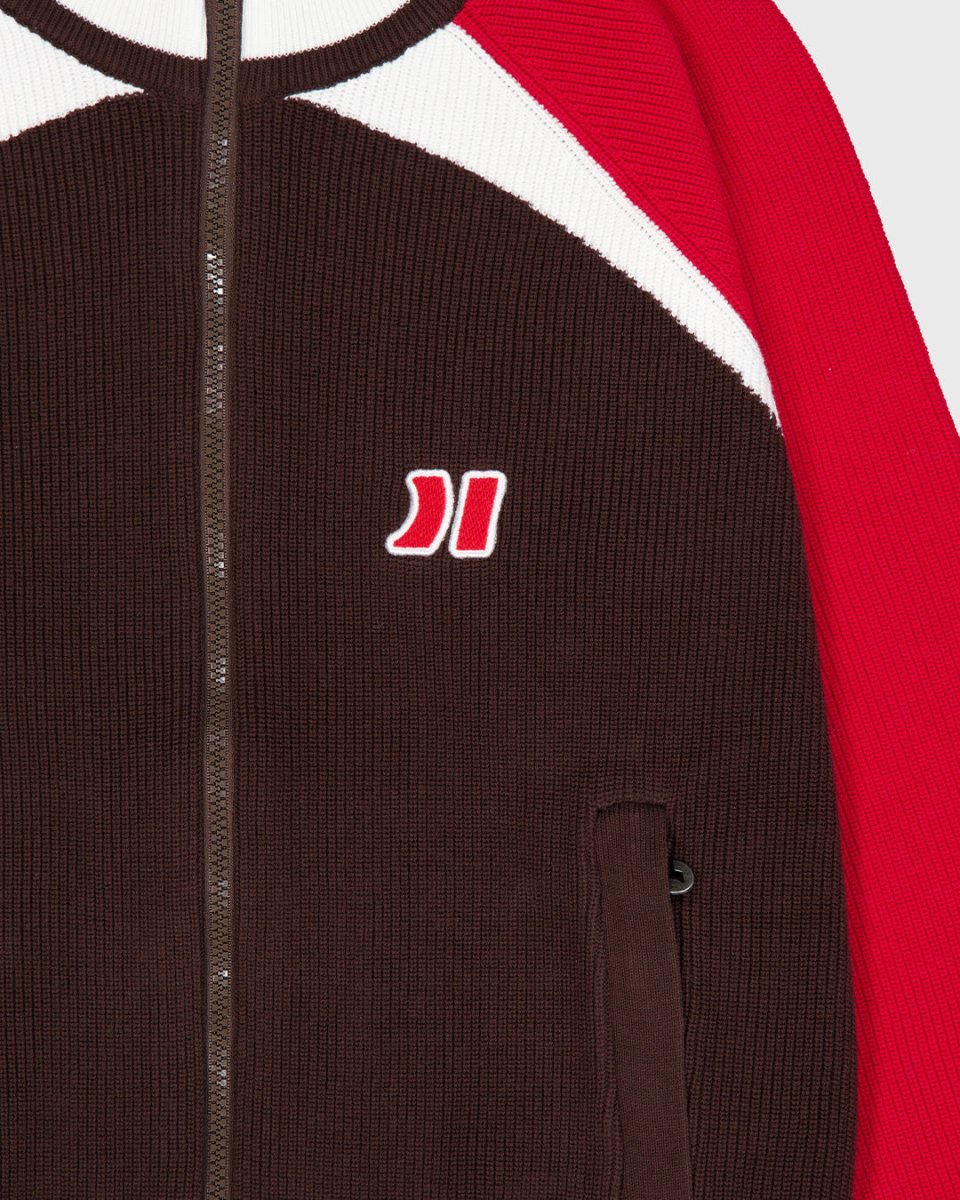 Brown Knit Zipper